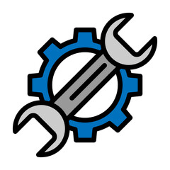 Replacement Parts Vector Filled Icon Design
