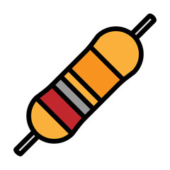 Resistor Vector Filled Icon Design