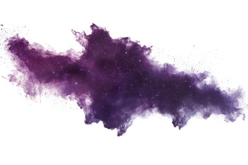Fototapeta premium Colorful galaxy formation showcasing vibrant hues of purple and black against a transparent background amid a vast cosmic landscape