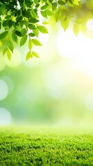 Obraz premium Serene nature scene lush greenery background image tranquil environment soft focus peaceful concept