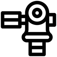 Scuba tank valve. Editable stroke vector icon.