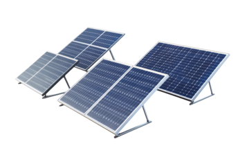 Range of solar panels positioned at various angles to optimize sunlight exposure for energy generation and sustainability