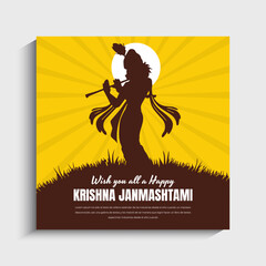 Krishna Janmashtami Social Media Instagram Post Template