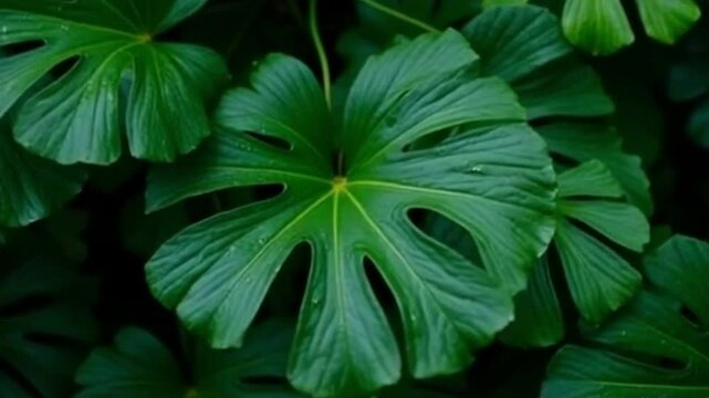 green leaves background