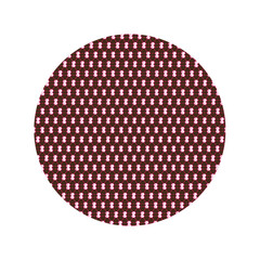 3D Cylindrical Button with Glossy Brown Top