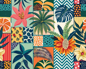 seamless pattern with flowers