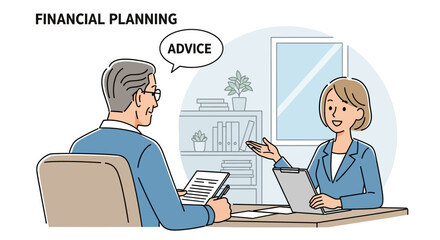Financial Planning Consultation – Professional Advice Illustration