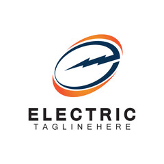 Abstract Letter E Electric Bold Logo design, Power Logo, Energy logo design template