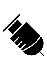 Medical syringe icon. injection tool for healthcare and treatment purposes.
Vaccination syringe symbol, indicating health, medicine, and pharmaceutical use.
