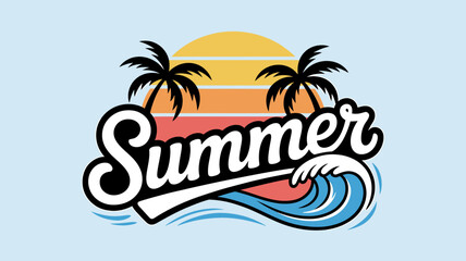 Naklejka premium Retro Summer Vibes Graphic Design