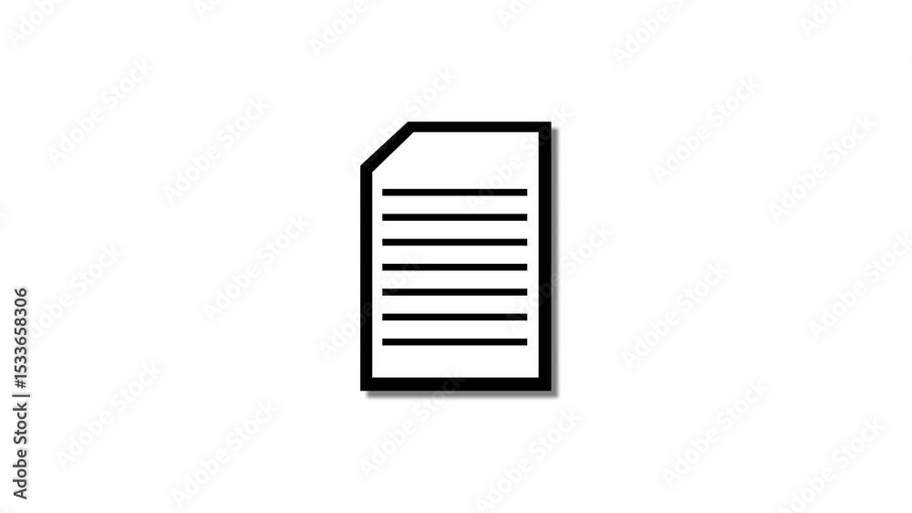Poster document icon representing files, data, and information. animated simple illustration of a document 