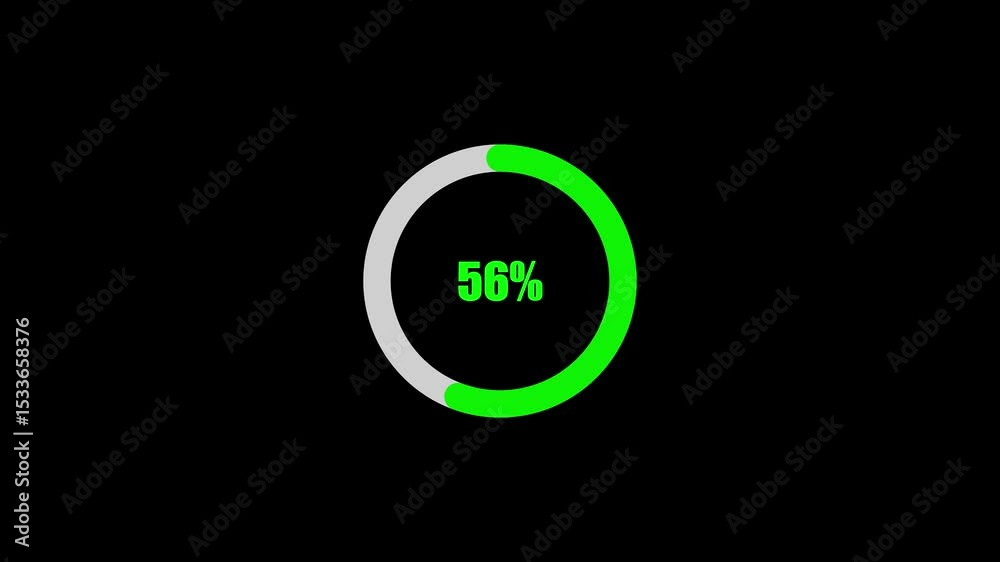 Poster bar visualizes loading stage and numeric percentage. number highlights progress level and ongoing pr
