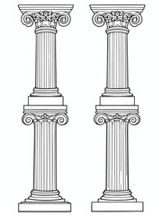 Obraz premium Antique Column set .eps