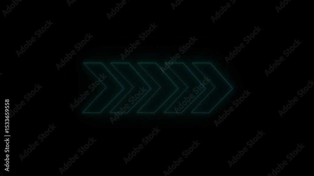 Poster cyan arrow sign. multiple arrows symbolize direction, progress, and flow. arrow icon animation showi
