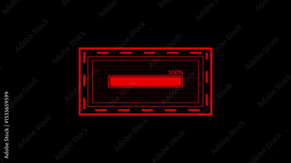 Fototapete digital loading bar, data processing. displaying progress bar progressing towards completion with pe