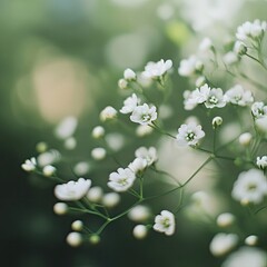 Delicate white flowers in soft focus (4)