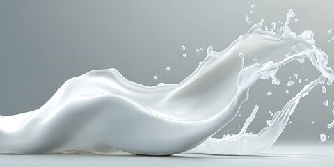 Creamy white milk splash