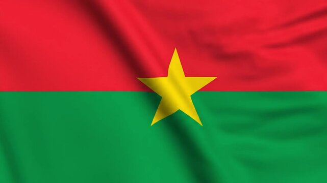 Burkina Faso waving flag background video