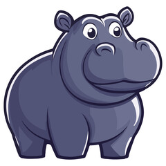 Obraz premium hippopotamus, animal, vector, transparent background, creature, mammal, hippo, cute, nature, wildlife, isolated, big, fat, zoo, wild