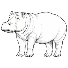 Fototapeta premium hippopotamus, animal, vector, transparent background, creature, mammal, hippo, cute, nature, wildlife, isolated, big, fat, zoo, wild
