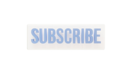 subscribe button white on transparent background