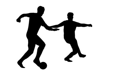 Soccer player, soccer player black white. Soccer player silhouette.	