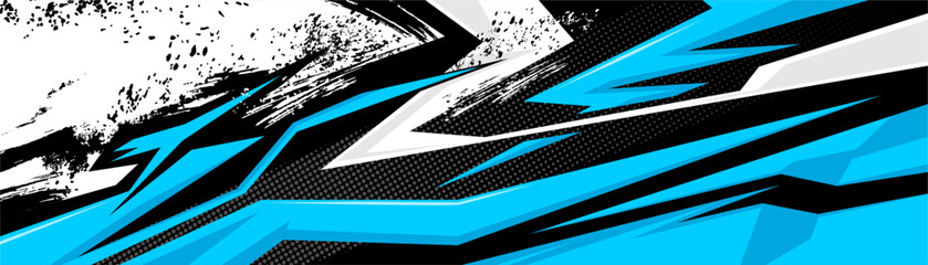 Abstract Car decal design vector. Graphic abstract stripe racing background kit designs for wrap vehicle, race car, rally, adventure and livery