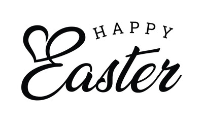 Happy Easter lettering vector. Hand drawn elegant modern vector calligraphy.	