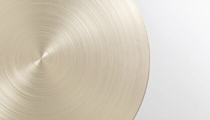 響きの輪郭　音波を視覚化した金属的サークル模様のミニマル背景　アイボリー