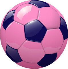 soccer ball 3D icon isolated, gray black.