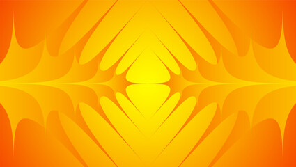 Abstract orange background with 3d lines pattern, symmetrical minimal striped background.