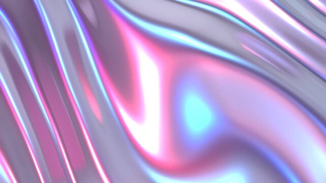 Purple blue shiny wavy background;glossy neon colors lustrous texture pattern background animation, shiny and glossy metallic animation.
