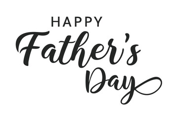 Fototapeta premium Happy fathers day. Lettering. Holiday calligraphy text. Happy Fathers Day lettering 