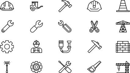 outline icons related to construction  this outlin (1).eps