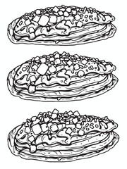 Chocolate crepe .eps