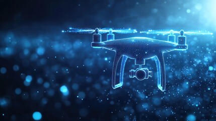 Futuristic drone in flight (1)