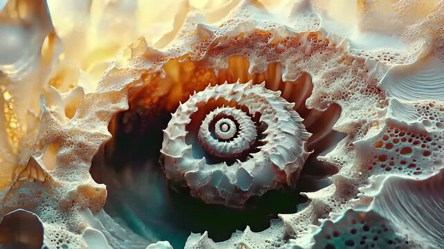 sea shell on black