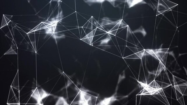 Rotating Wireframe Sphere Technology Globe - Slow Movement