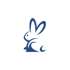 Rabbit, Bunny shadow light design. animal icon design logo