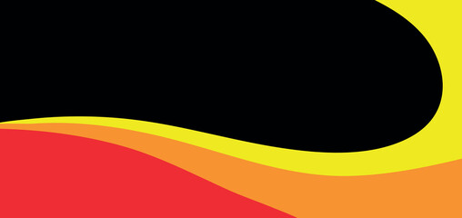 Waving German Flag Vector Illustration – Colorful Abstract Ribbon Design with Red, Black, and Yellow Curves – National Symbol Banner Concept with Rainbow Style Lines for Background, Wallpaper, Busines