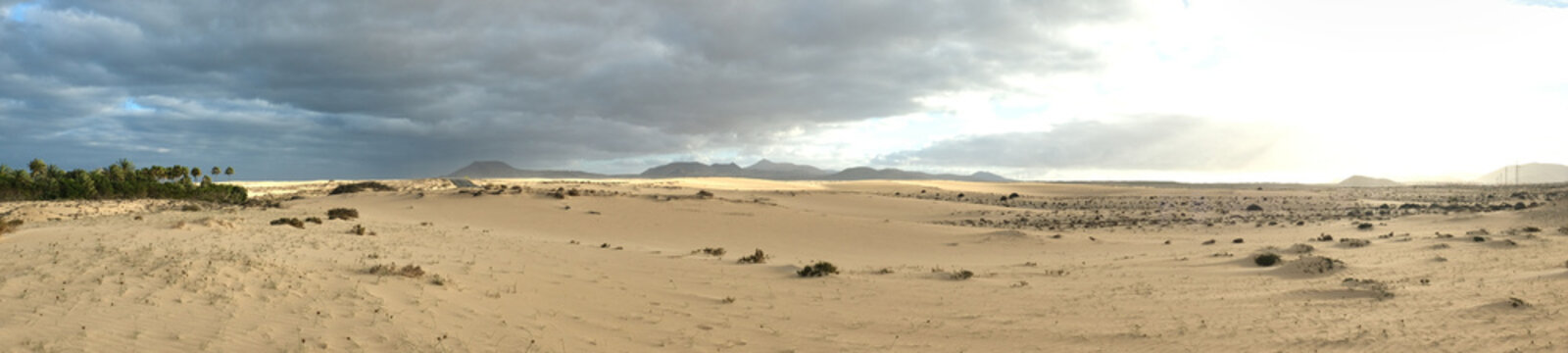 panoramic view of the Parque Natural de las Dunas de Corralejo, Fuerteventura, Canary Islands, Spain