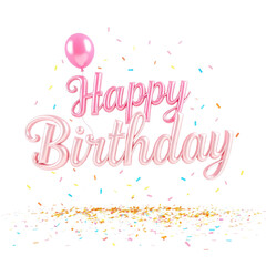 birthday wish with balloons with transparent background PNG and JPEG image