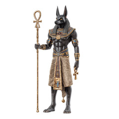 Fototapeta premium Anubis, Egyptian God of the Dead - Statuette, 3D