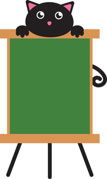 boad border textbox black cat character illustration.svg