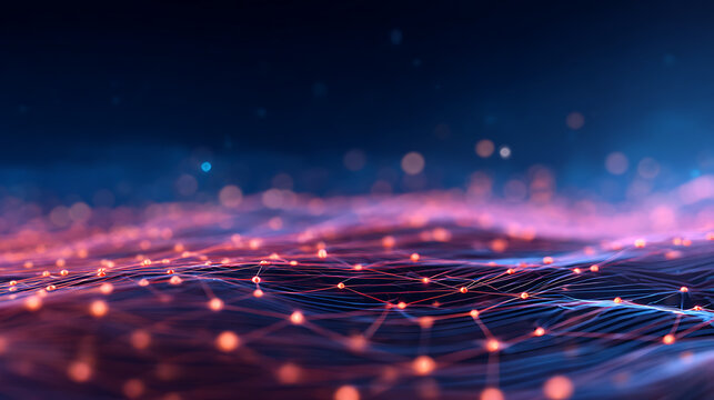 Data abstract visualization. Seamless loop. Wireframe mesh floating and moving smoothly. For technology background artificial intelligence (AI) machine learning big data tech innovation 38777132 1