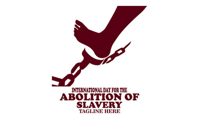 Vector illustration on the theme of International day for the abolition of slavery. Suitable for logo vector design with white background