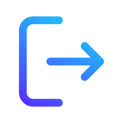logout gradient fill icon