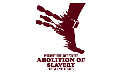 Vector illustration on the theme of International day for the abolition of slavery. Suitable for logo vector design with white background