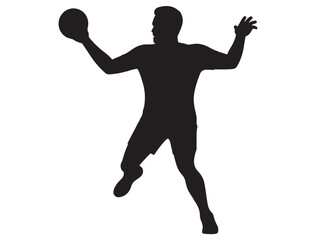 HAND BALL PLAYER SILHOUETTE