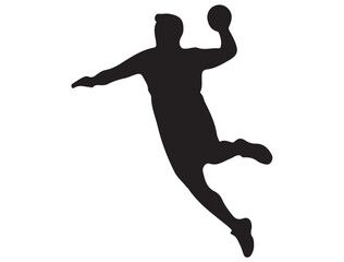 HAND BALL PLAYER SILHOUETTE